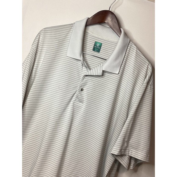 Pro Tour Mens Golf Polo Shirt XXL Striped Short Sleeve Collared Shirt - Picture 2 of 13